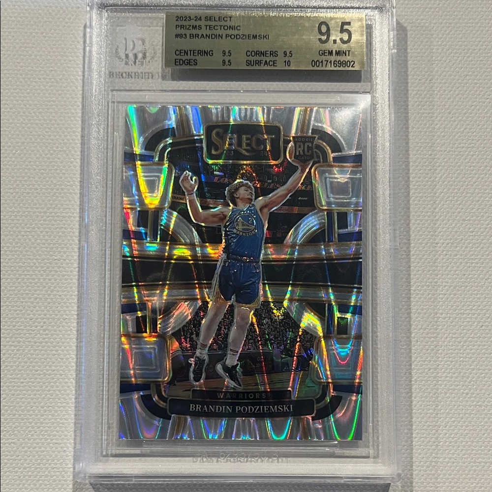 2023-24 Select Prizms Tectonic Brandin Podziemski (RC) Beckett 9.5